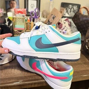 Nike Teal and White Athletic Shoes